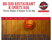 Tablet Screenshot of bigredrestaurantandsportsbar.com